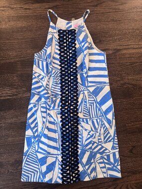 Lilly Pulitzer Annabelle Shift dress Bay Blue Yachts